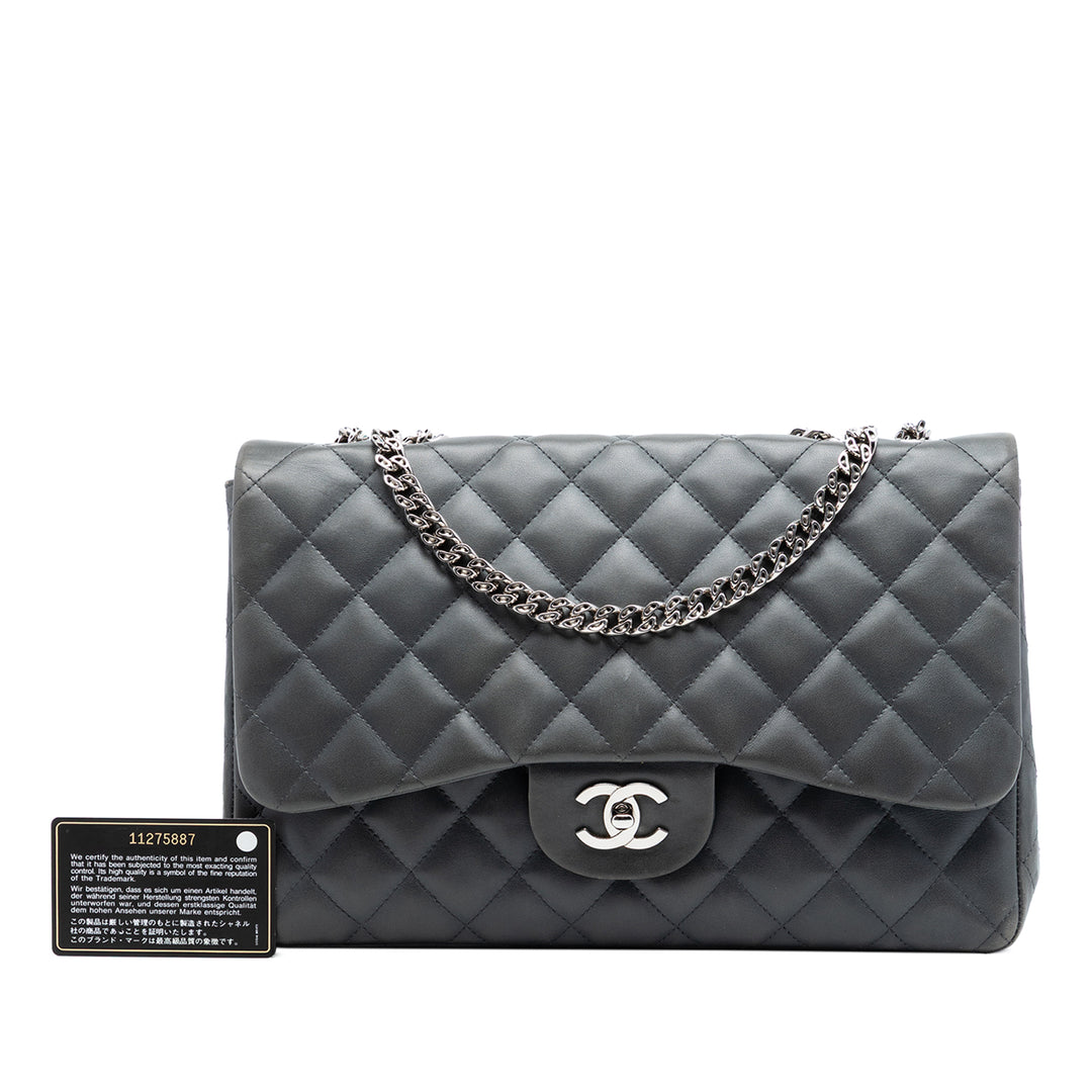 Chanel Jumbo Classic Cuir d’agneau Bijoux Chain Simple rabat