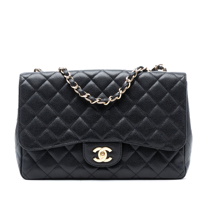 Chanel Jumbo Classic Caviar Simple rabat
