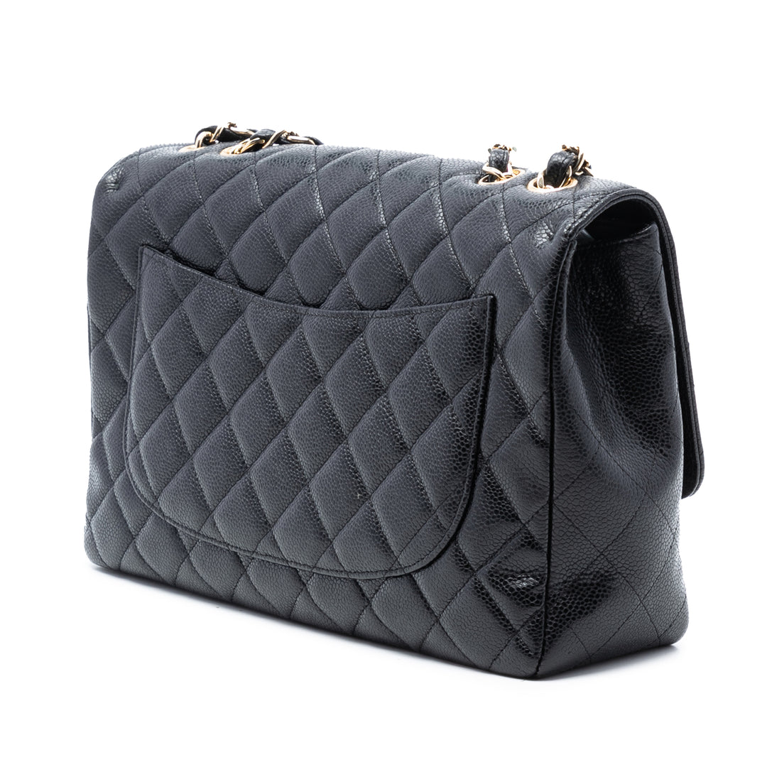 Chanel Jumbo Classic Caviar Simple rabat