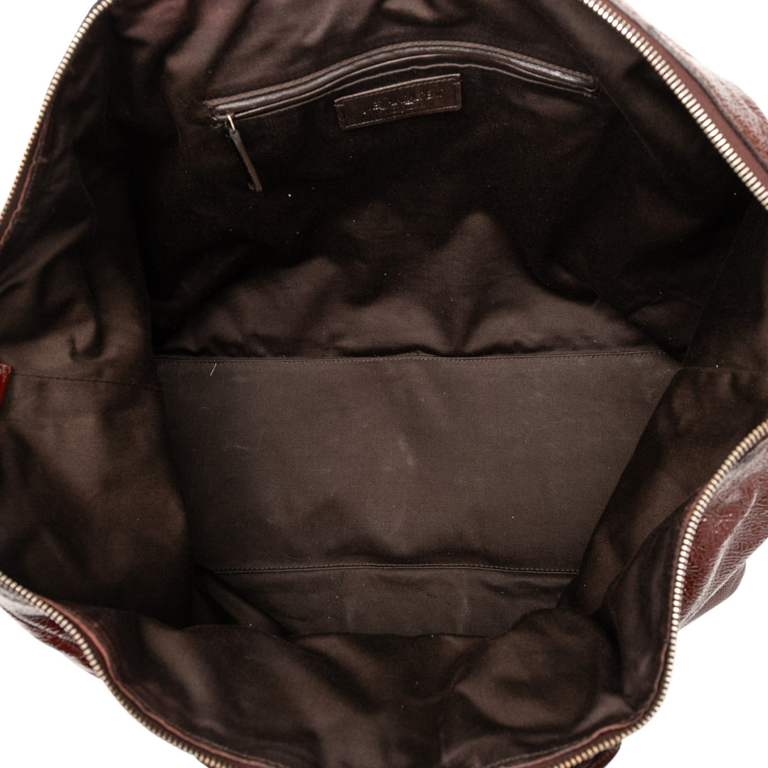 Saint Laurent Medium Textured Cuir verni Easy Y Cabas Rouge – GABY PARIS Authentique