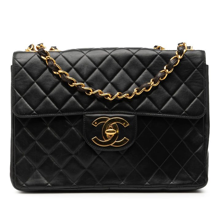 Chanel Jumbo XL Classic Cuir d’agneau Simple rabat