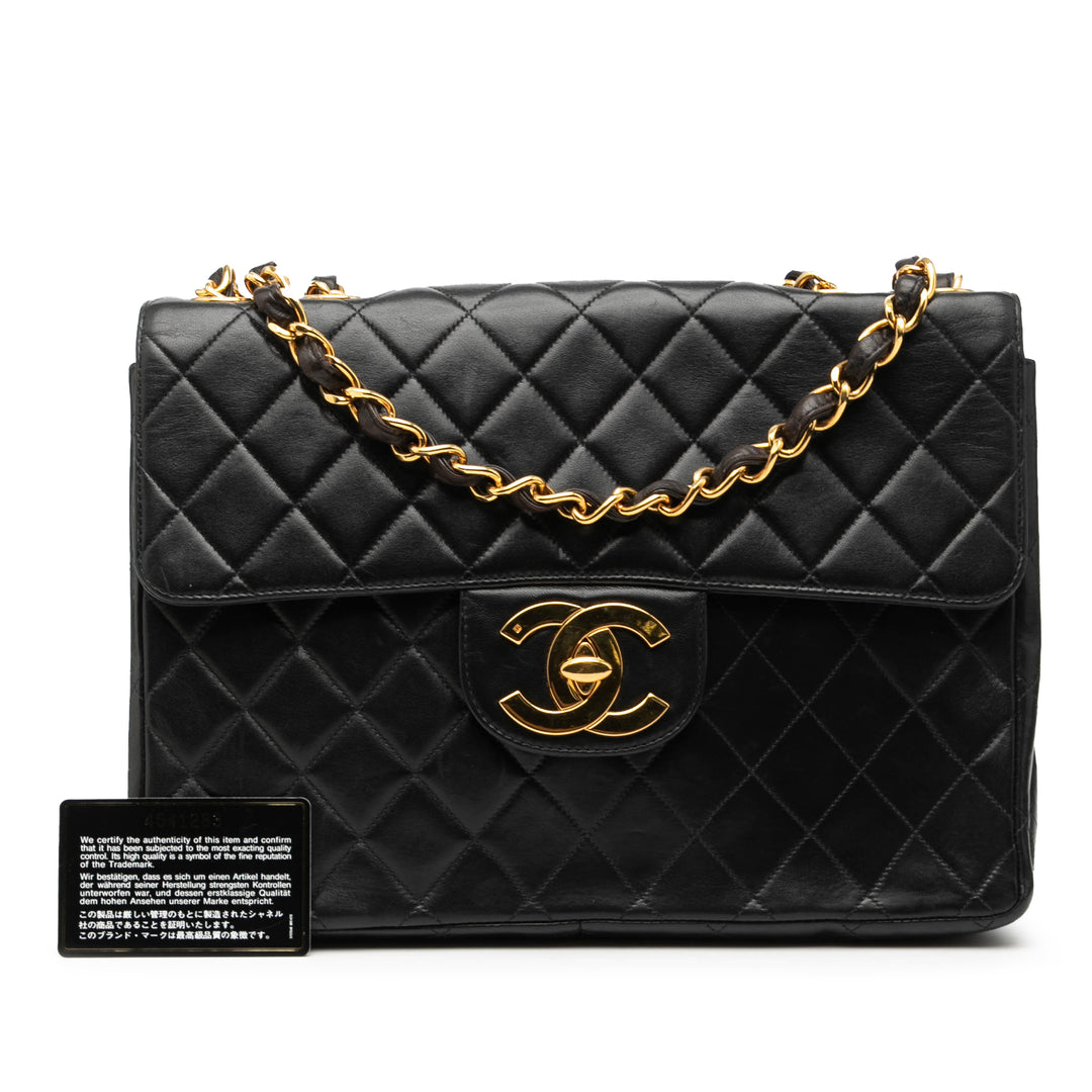 Chanel Jumbo XL Classic Cuir d’agneau Simple rabat