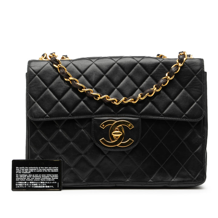Chanel Jumbo XL Classic Cuir d’agneau Simple rabat