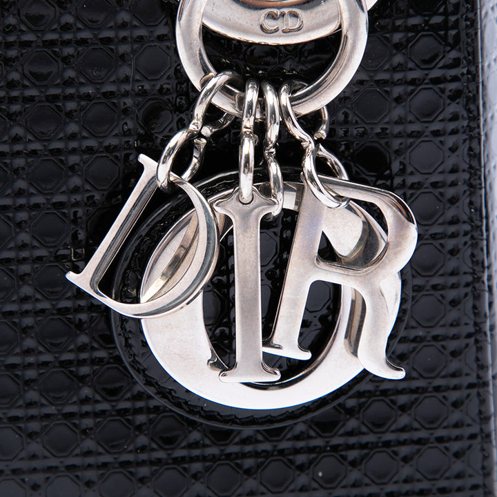 Dior Métallisé Microcannage Lady Dior Mini Noir – vue 2 – GABY PARIS