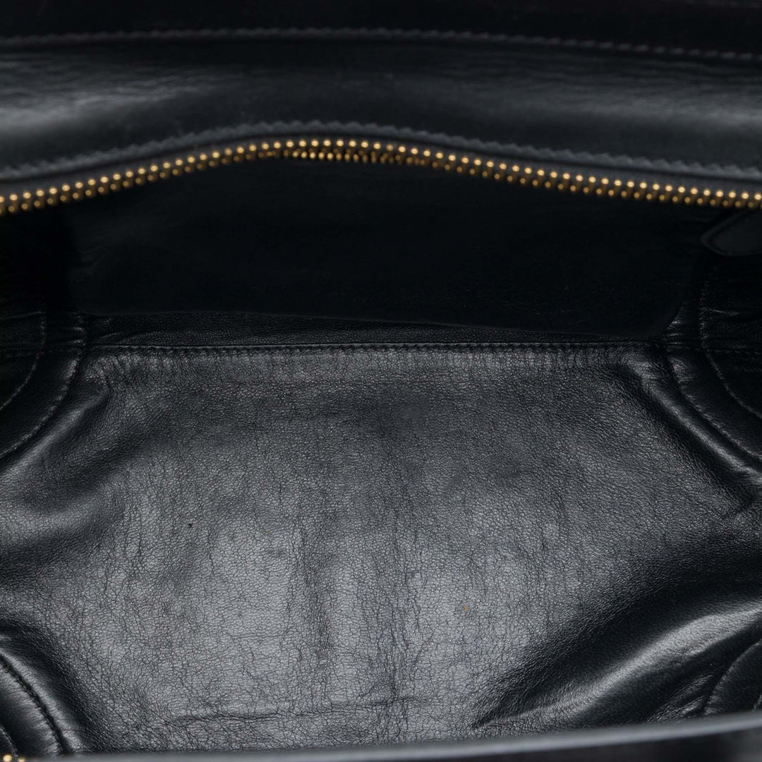 Celine Mini Bicolor Cuir Luggage Cabas