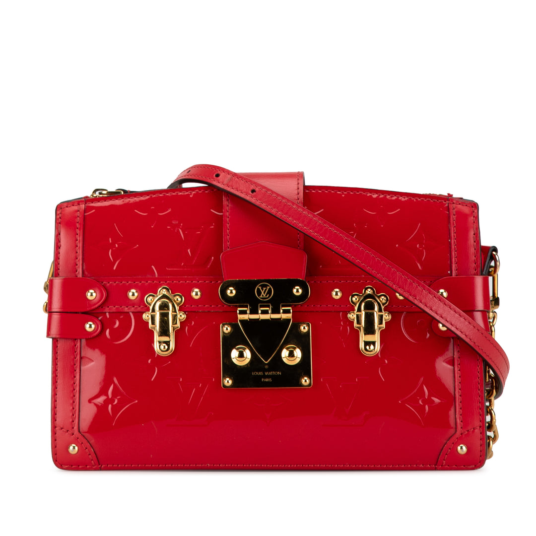 Monogram Vernis Trunk Clutch Red - Gaby Paris