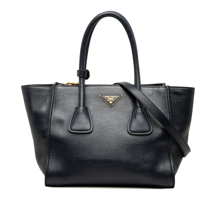 Prada Glace Veau Twin Pocket Double Handle Sac