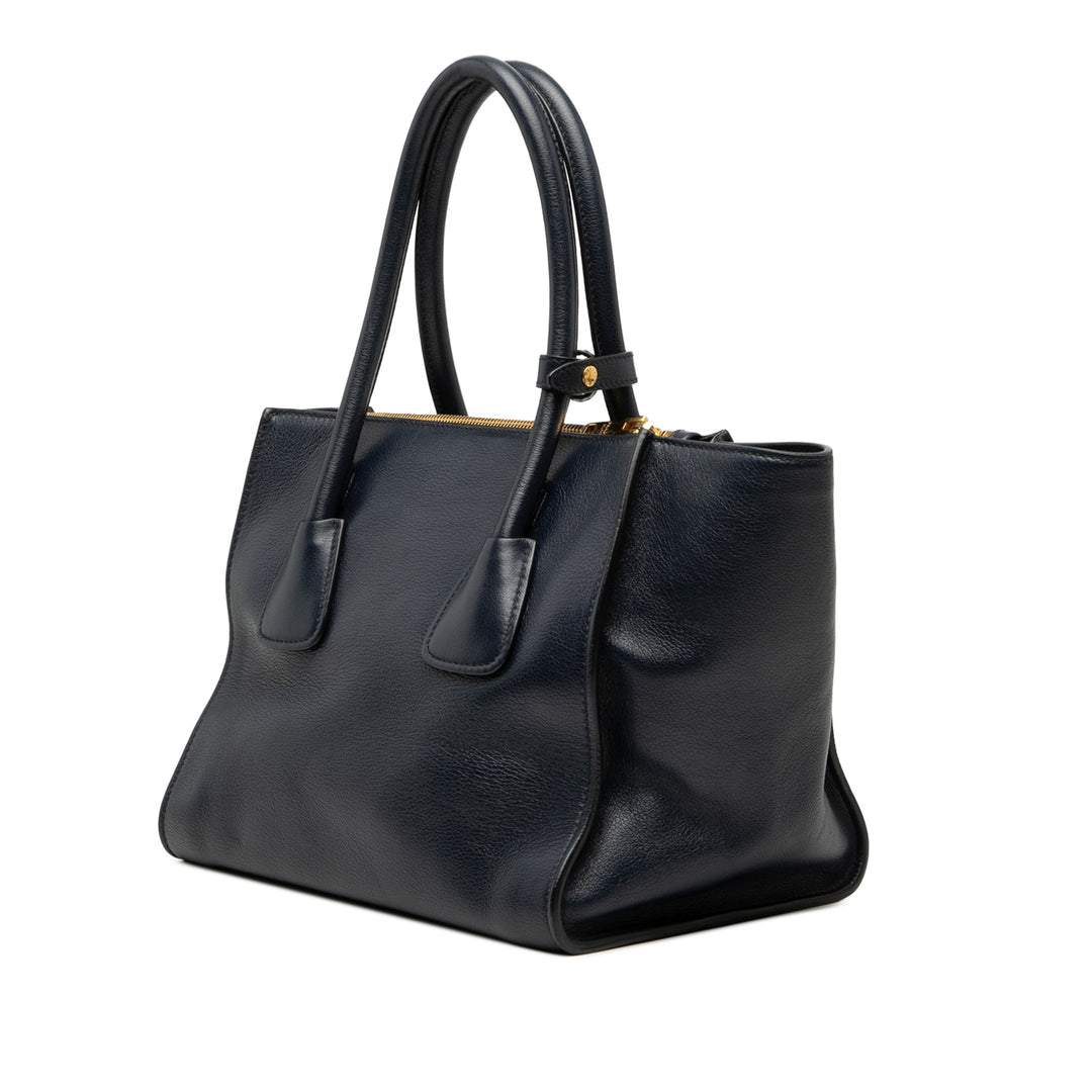 Prada Glace Veau Twin Pocket Double Handle Sac