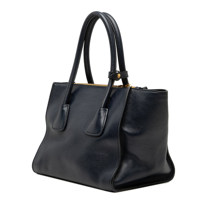 Prada Glace Veau Twin Pocket Double Handle Sac