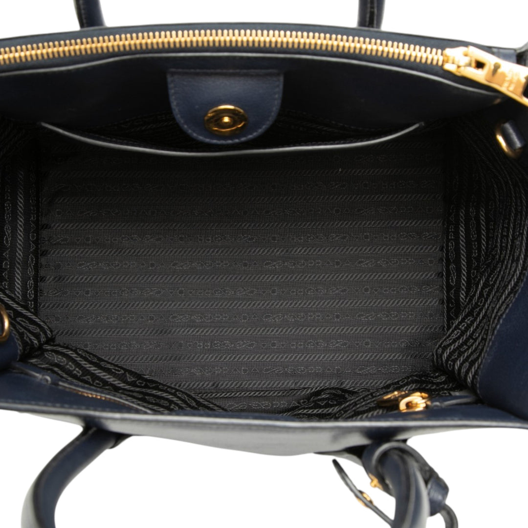 Prada Glace Veau Twin Pocket Double Handle Sac