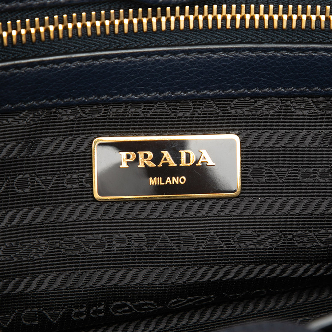 Prada Glace Veau Twin Pocket Double Handle Sac