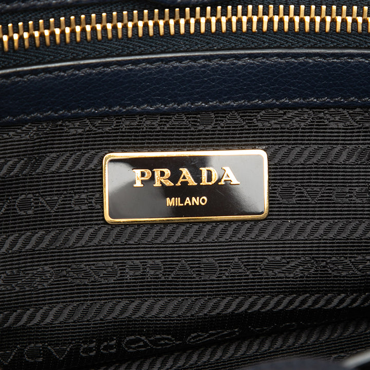 Prada Glace Veau Twin Pocket Double Handle Sac