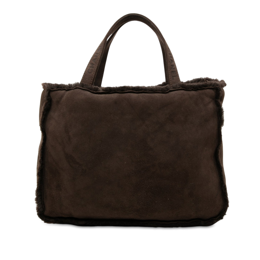 Shearling Cabas Marron