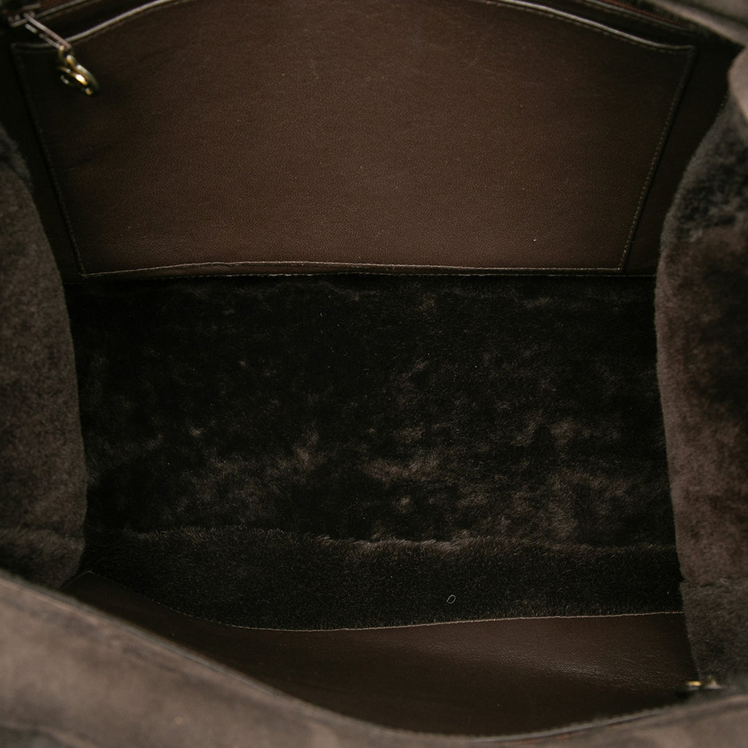 Shearling Cabas Marron