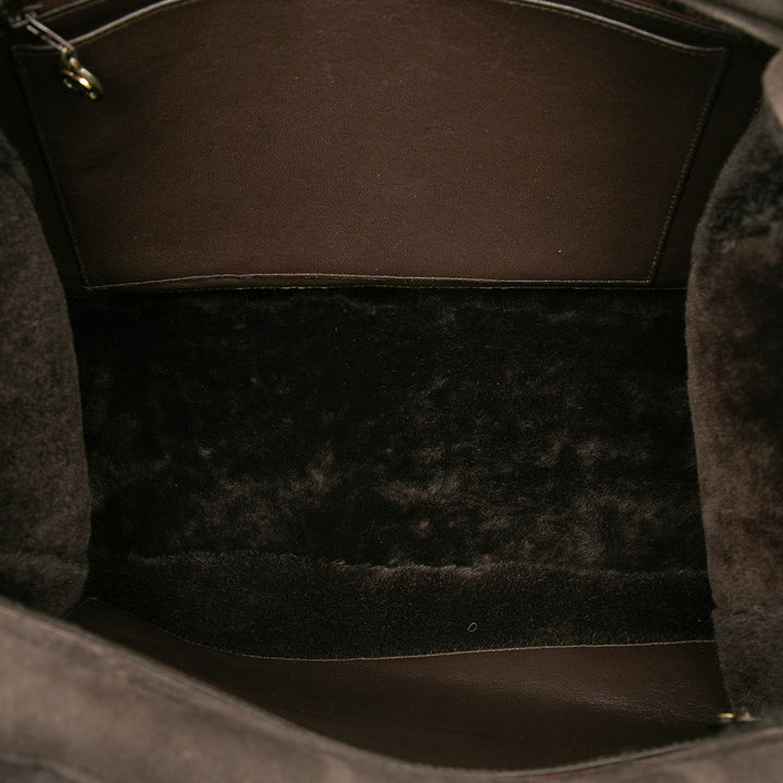 Shearling Cabas Marron
