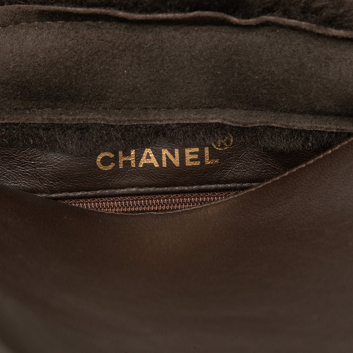 Shearling Cabas Marron