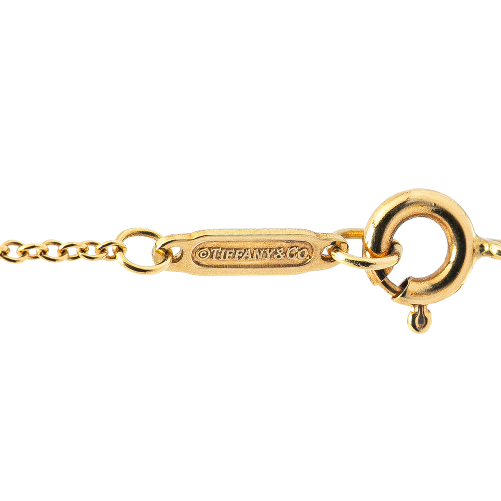 18K Yellow Gold Trefoil Open Key Pendant Necklace Gold - Gaby Paris