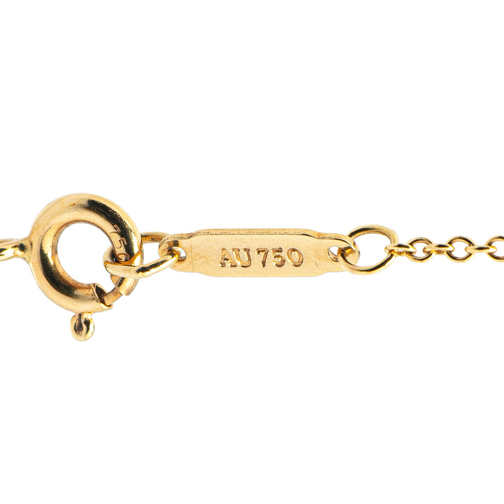 18K Yellow Gold Trefoil Open Key Pendant Necklace Gold - Gaby Paris