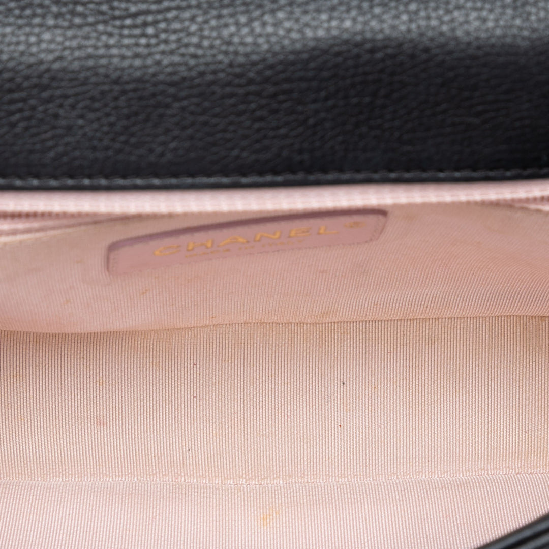 Chanel Small CC Matelassé Caviar clouté Simple rabat