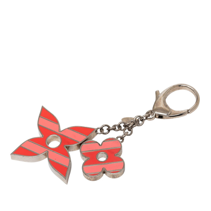 Louis Vuitton Émail Sweet Stripes Flower Bijou de sac et Key Chain