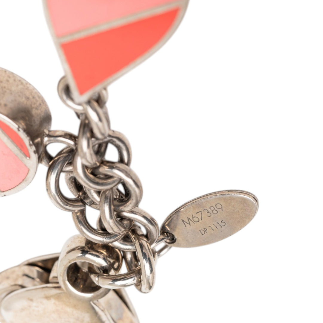 Louis Vuitton Émail Sweet Stripes Flower Bijou de sac et Key Chain