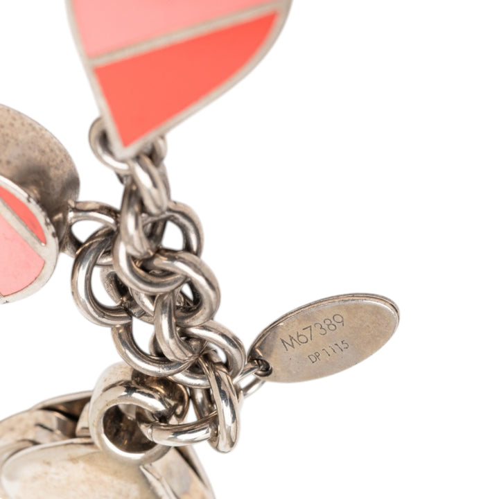 Louis Vuitton Émail Sweet Stripes Flower Bijou de sac et Key Chain