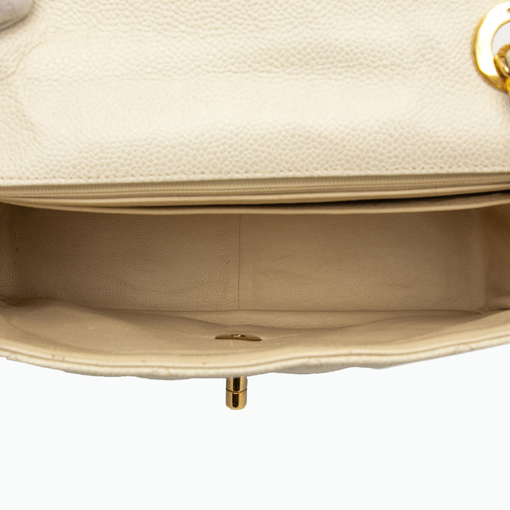 Chanel XL CC Matelassé Caviar Square Simple rabat