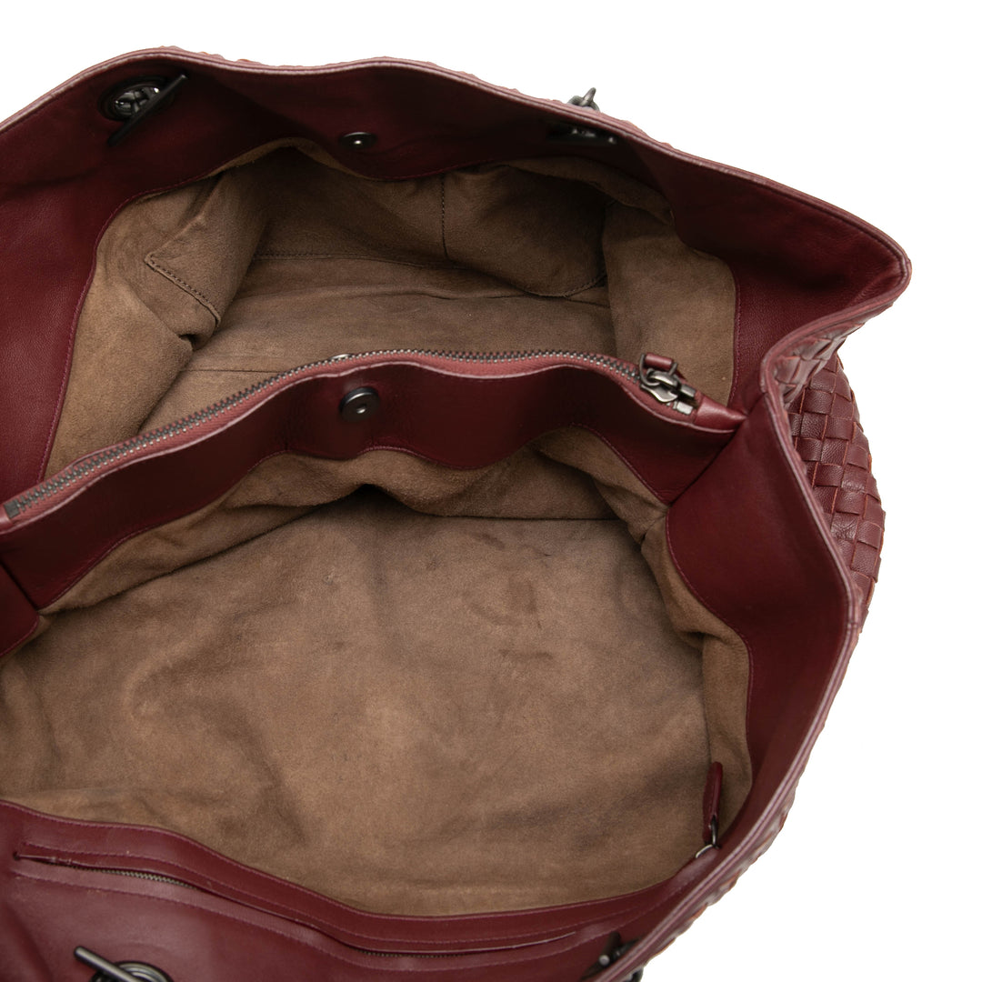 Bottega Veneta Large Nappa Intrecciato Double Cabas chaîne