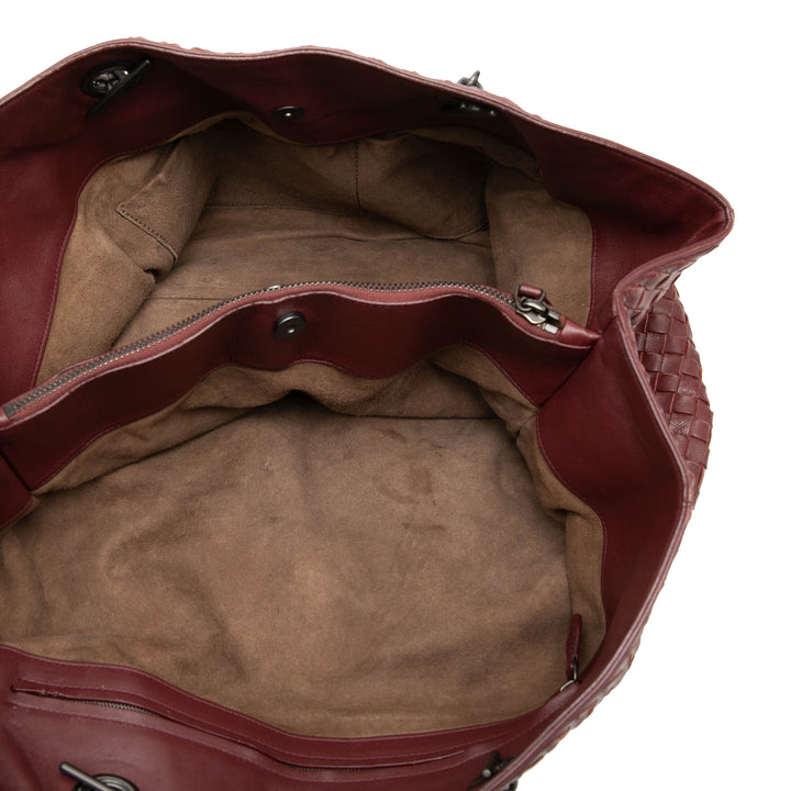 Bottega Veneta Large Nappa Intrecciato Double Cabas chaîne