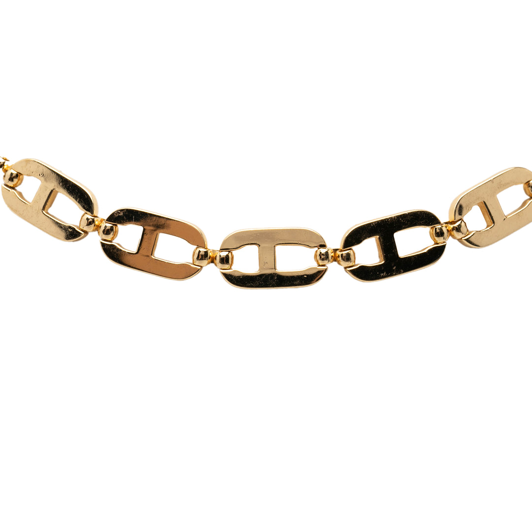 Dior plaqué Strass CD Logo Choker Collier