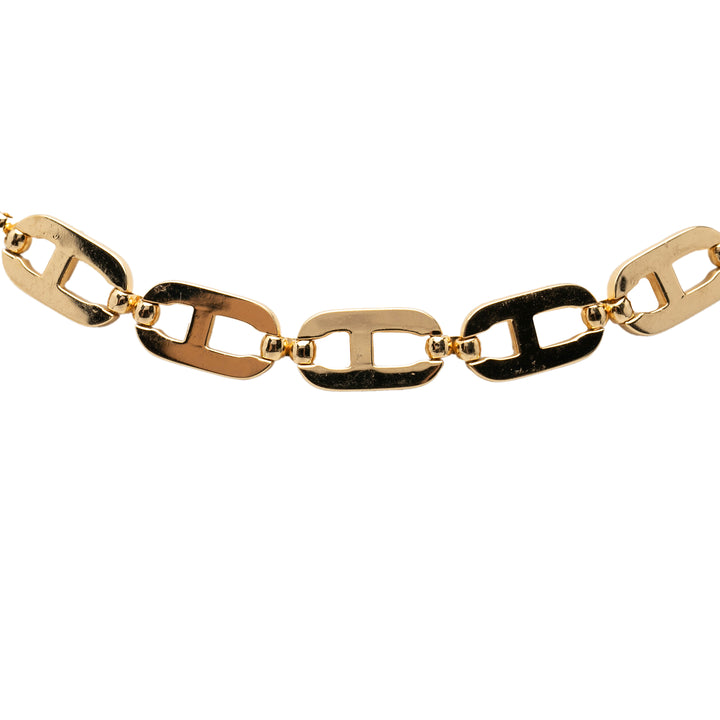 Dior plaqué Strass CD Logo Choker Collier