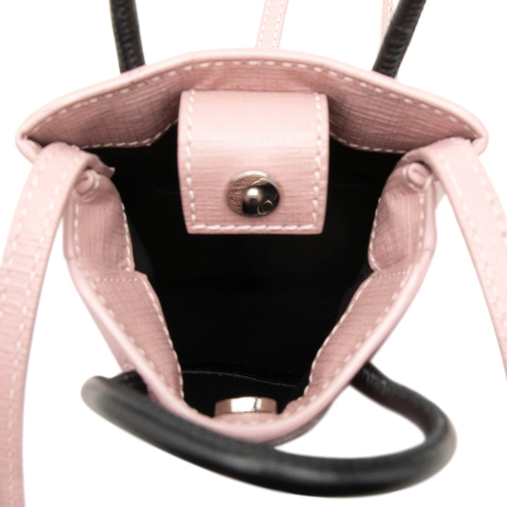 Balenciaga Logo Cabas Étui téléphone Mini Cuir de veau