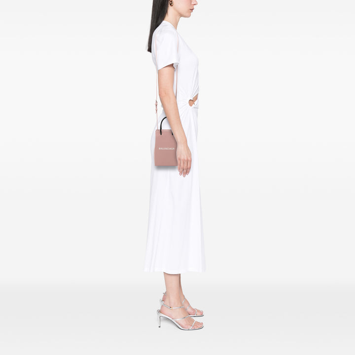 Balenciaga Logo Cabas Étui téléphone Mini Cuir de veau