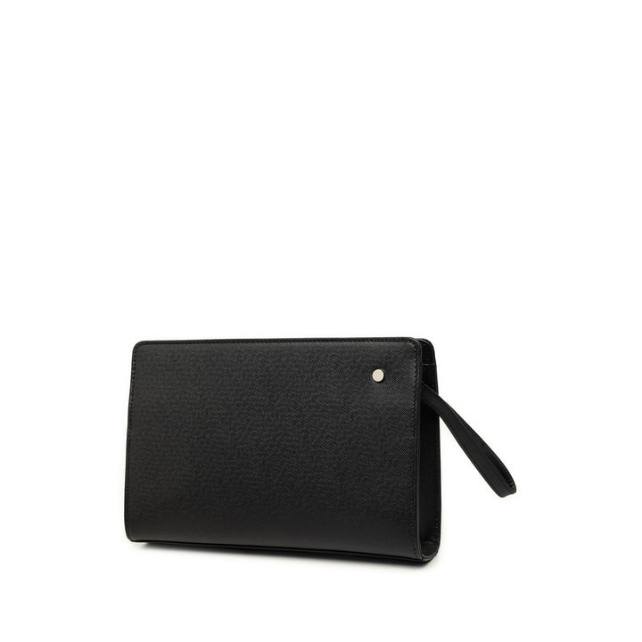 Check embossé à finitions Pochette Noir