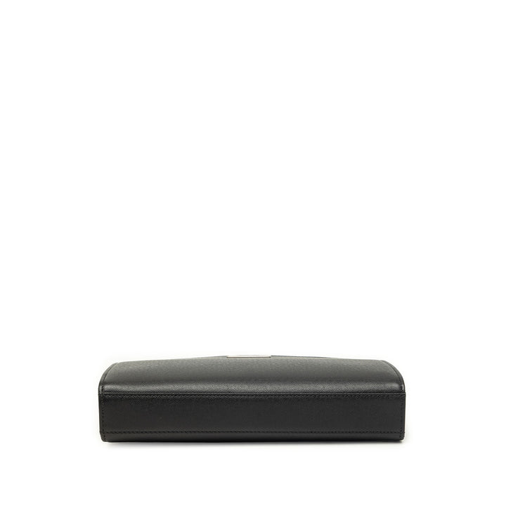 Check embossé à finitions Pochette Noir