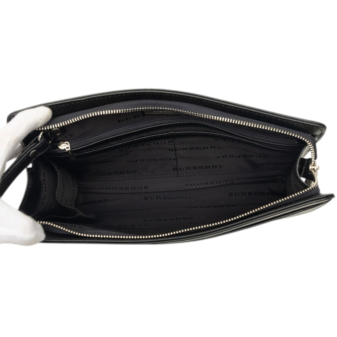 Check embossé à finitions Pochette Noir
