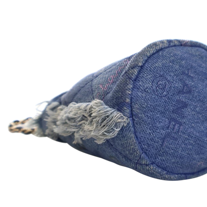 Chanel Mini Jean Mood Bucket with Chain Bleu