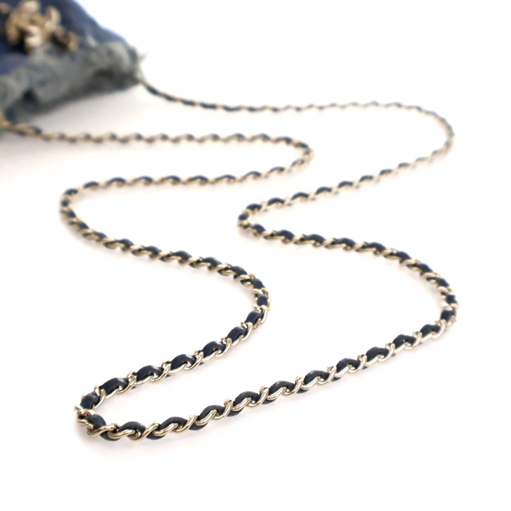 Chanel Mini Jean Mood Bucket with Chain Bleu