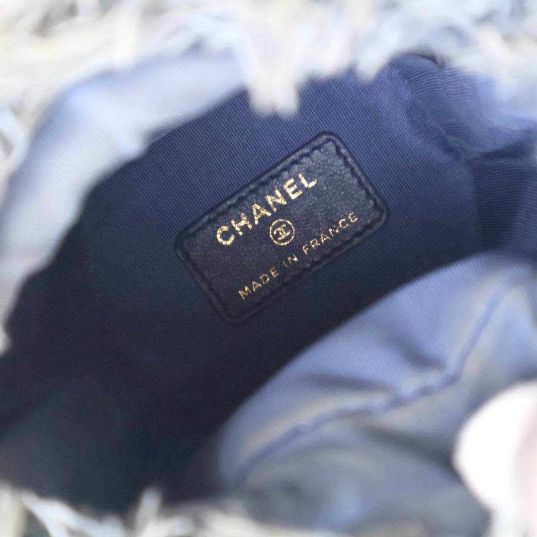 Chanel Mini Jean Mood Bucket with Chain Bleu