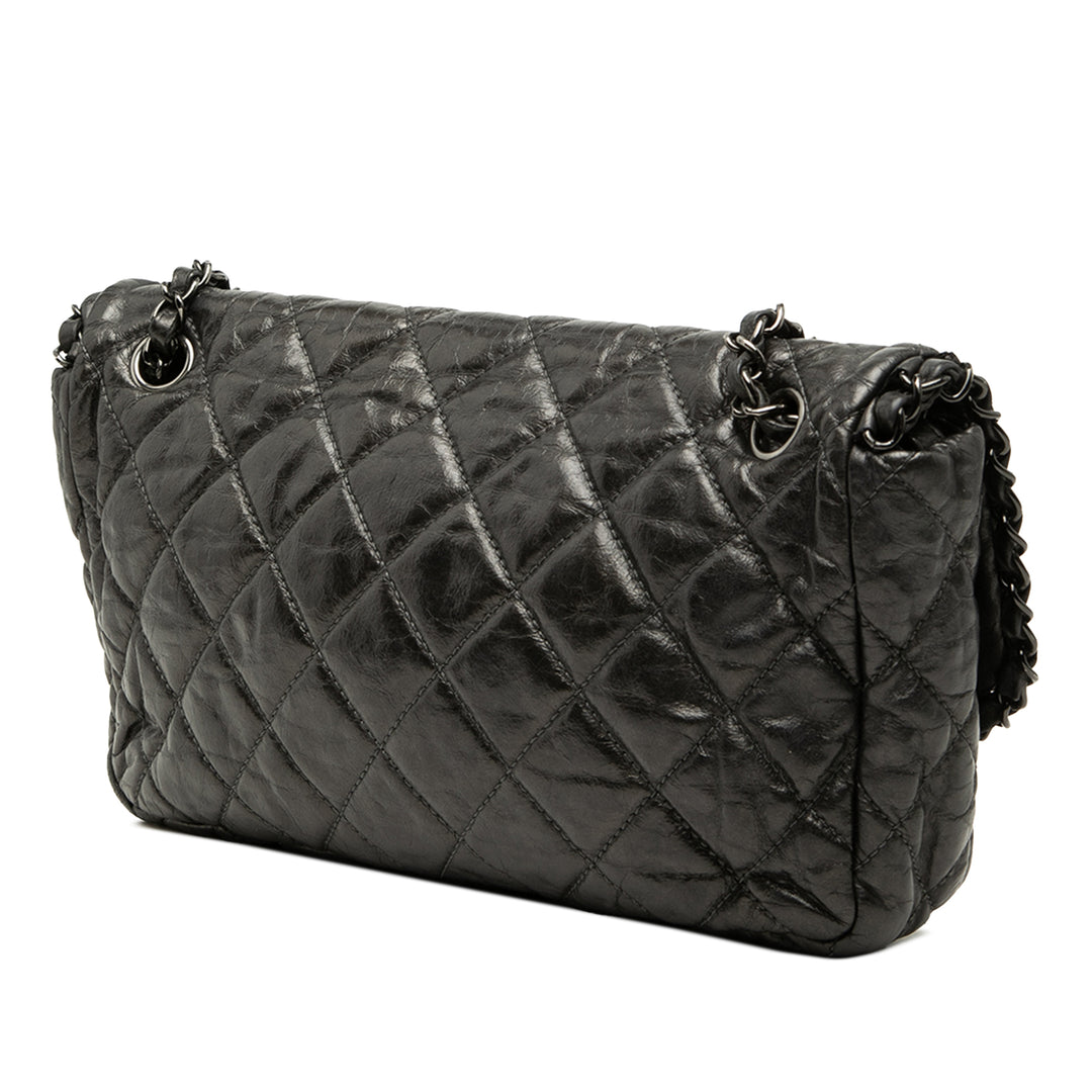 Chanel Medium Matelassé Metallic vieilli Cuir de veau Chain Me à rabat