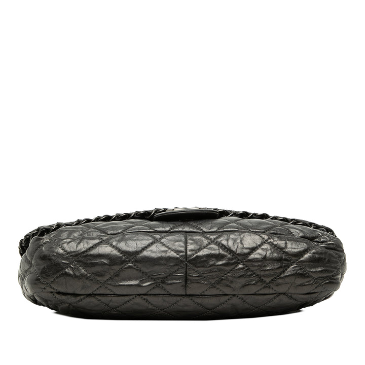 Chanel Medium Matelassé Metallic vieilli Cuir de veau Chain Me à rabat