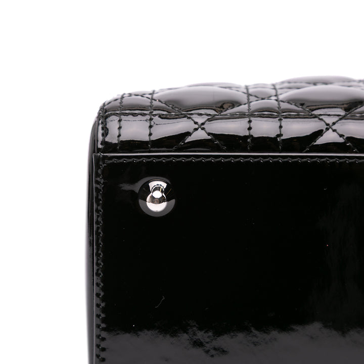 Large Patent Cannage Lady Dior Black - Gaby Paris