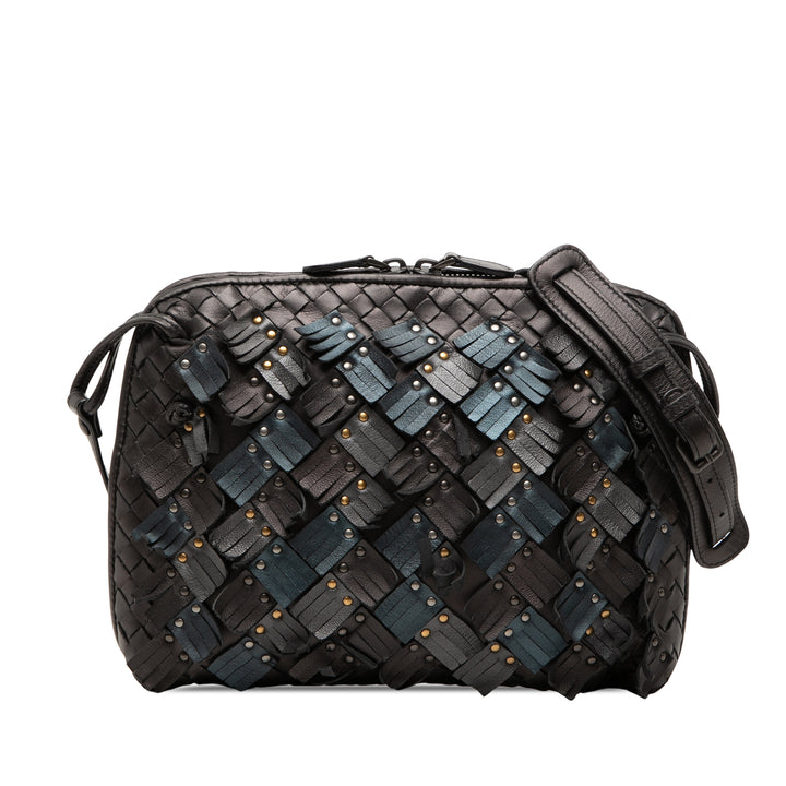 Bottega Veneta Métallisé Multicolor Intrecciato Fringe clouté Nodini Sac Cuir nappa