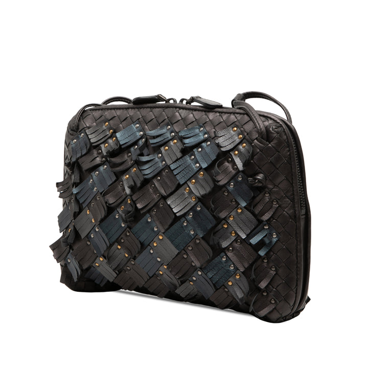 Bottega Veneta Métallisé Multicolor Intrecciato Fringe clouté Nodini Sac Cuir nappa