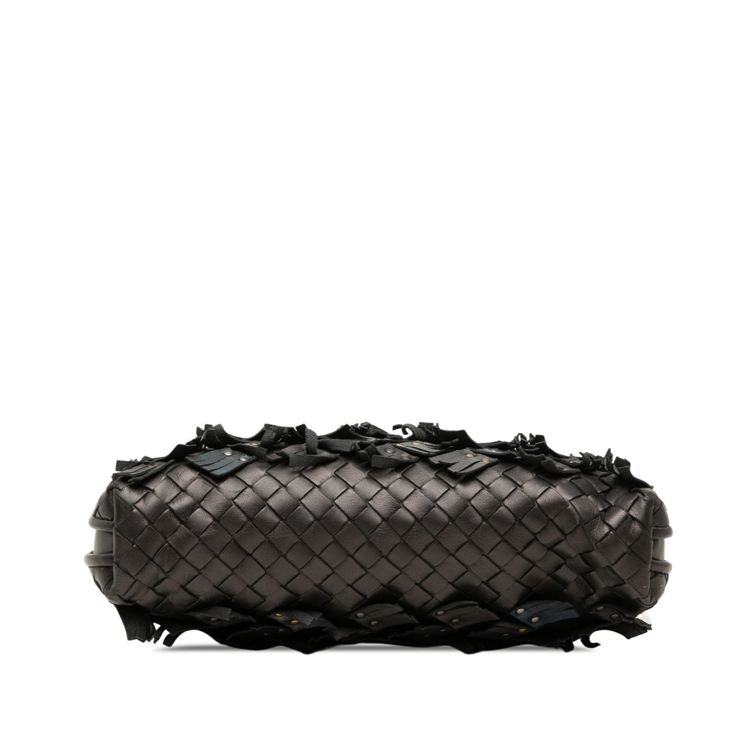 Bottega Veneta Métallisé Multicolor Intrecciato Fringe clouté Nodini Sac Cuir nappa