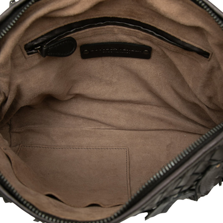 Bottega Veneta Métallisé Multicolor Intrecciato Fringe clouté Nodini Sac Cuir nappa