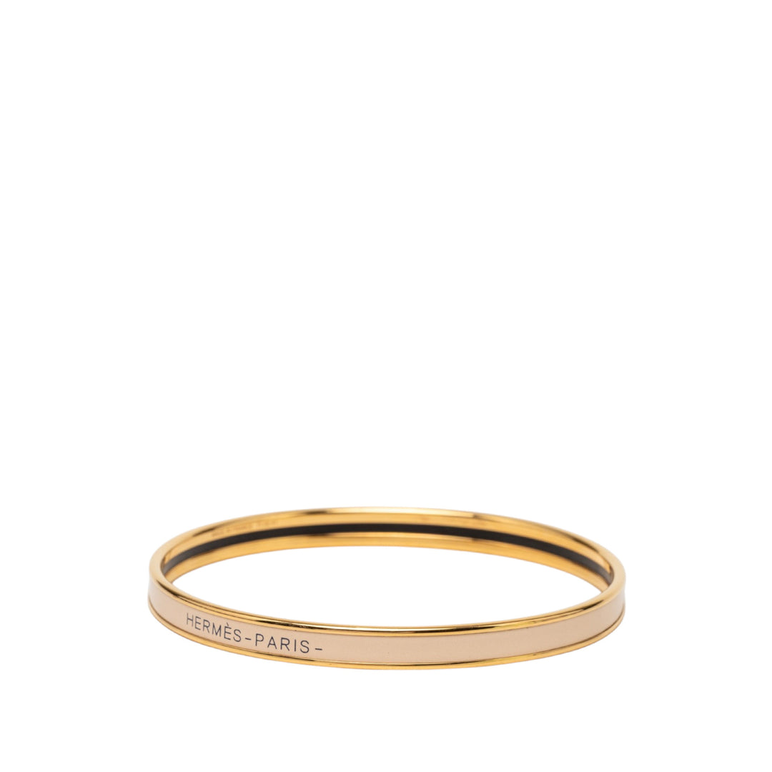 Hermès Extra Narrow Émail Uni Bangle 65