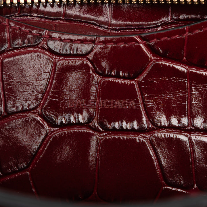 Balenciaga Mini Croc embossé Cuir de veau Motocross Neo Classic City Sac