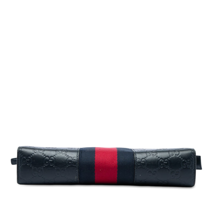 Gucci Pochette Guccissima Web Bleu – vue 3 – GABY PARIS