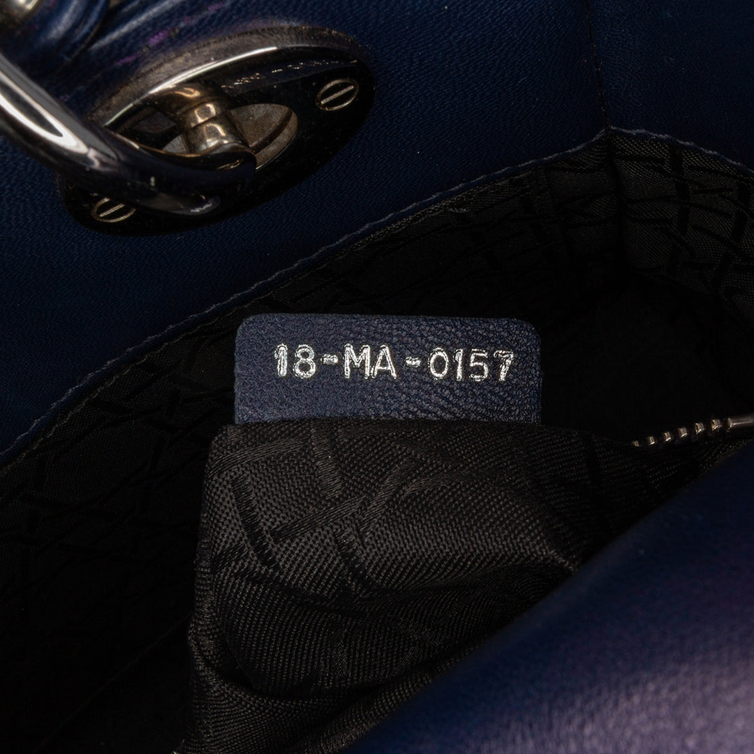 Small Lambskin Cannage My ABCDior Lady Dior Blue - Gaby Paris